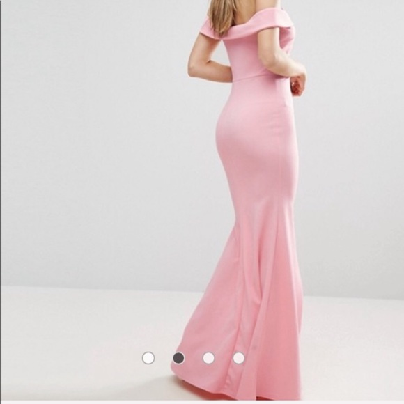 Pink off shoulder maxi dress - Picture 2 of 3